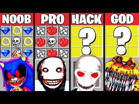 Minecraft Battle: MONSTER EXE MUTANT CRAFTING CHALLENGE - NOOB vs PRO vs HACKER vs GOD ~ Animation
