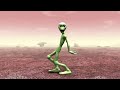 Green alien dancing a spanish song.