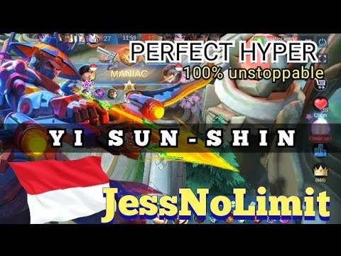 JessNoLimit perfect  gameplay ||• unstoppable hyper carry mode||▪︎yi sun-shin'by JessNoLimit|| mlbb