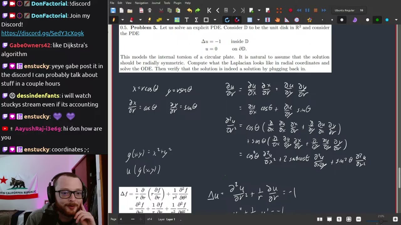 Doing homework on Partial Differential Equations and Calculus of Variations