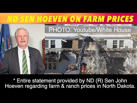 ND Sen. Hoeven Sends Reaction To Farm & Ranch Prices To News Outlets