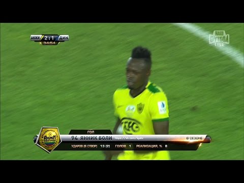 Yannick Boli's penalty goal. Anzhi vs Dynamo | RPL 2015/16
