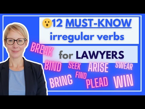 😮12 MUST-KNOW irregular verbs for lawyers