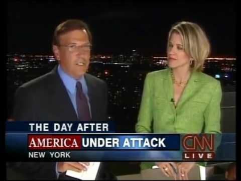 CNN 9/11 LIVE TV Coverage (9/12/01) 10:00 P.M - 10:15 P.M