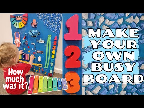 DIY Busy Board or Sensory Board for Toddlers | K-Mart, Bunnings & Smiggle