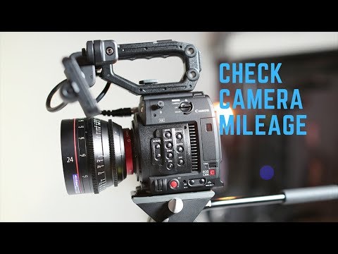Part of a video titled HOW TO CHECK USAGE OF HOURS ON THE CANON C200 (CAMERA ...