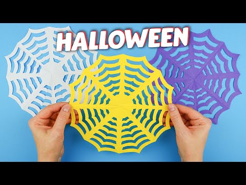 Come fare le ragnatela di carta per Halloween | Lavoretti di carta