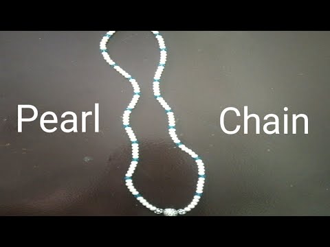 How to make Pearl+crystal chain | Jewelry | Crafts With Girija |