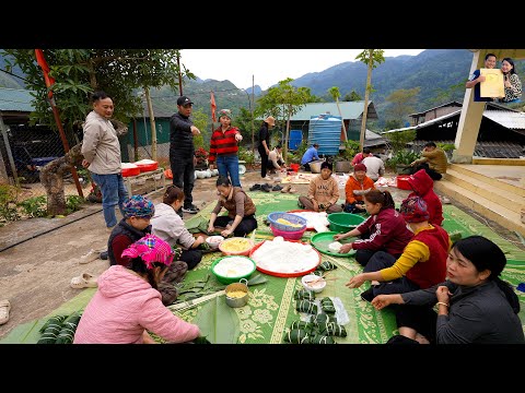 Lên Bản Kho Là nấu 200 Bánh trưng chuẩn bị Đại tiệc Khánh thành 2 ngôi Nhà cùng A Nguyễn Tất Thắng