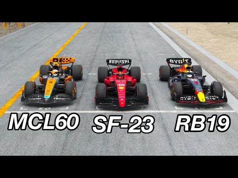 Ferrari F1 2023 SF-23 vs Red Bull 2023 RB19 vs McLaren 2023 MCL60 - Imola GP