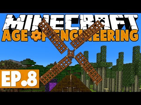Minecraft Age of Engineering! #8 - Immersive Engineering Wind Power! [Twitch VoD]