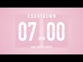 7 Min Countdown Flip Clock Timer / Simple Beeps 🌸🔔