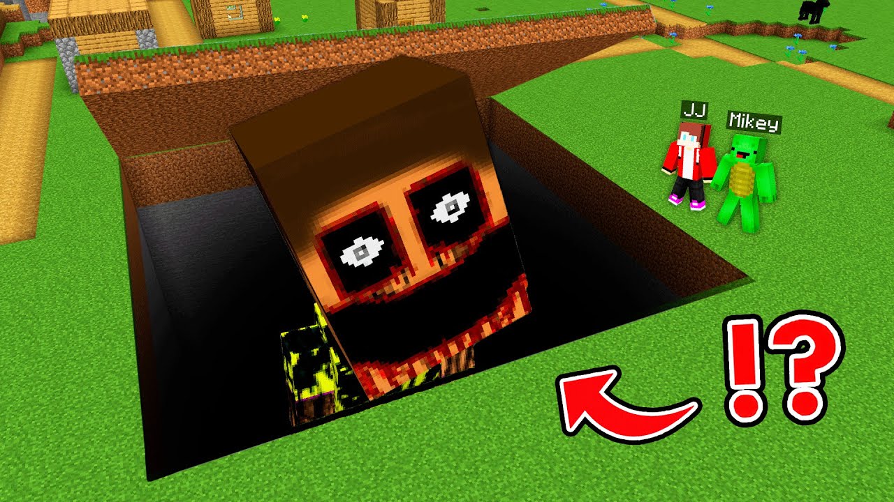 JJ and Mikey Found Scary Radiation Mimic Underground in Minecraft - Maizen !