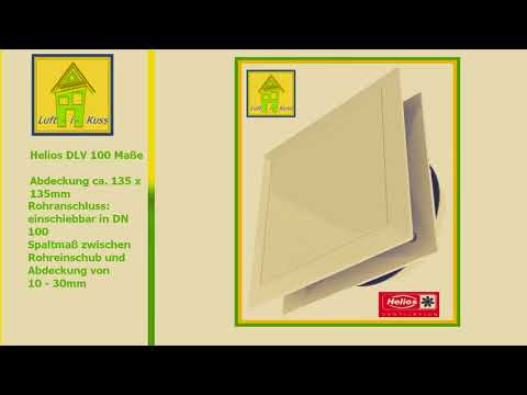 Helios Tellerventil für Zuluft und Abluft mit Filter Design Tellerventil DLV 100 und DLV 125