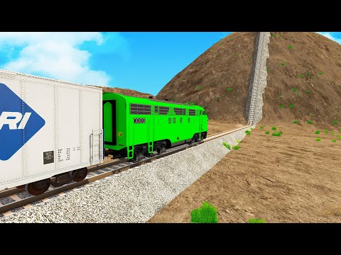 Trains vs Hill Climb – BeamNG.Drive