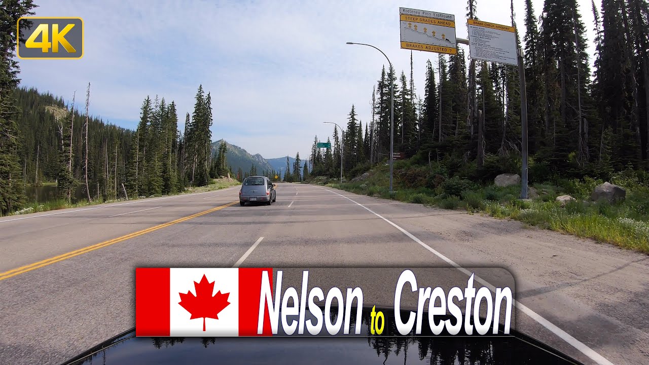 Driving from Nelson to Creston | Canada Road Trip in 4K