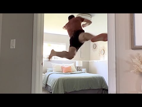 Man Absolutely Crushes The Floor Is Lava Challenge Inside His House But Then Disaster Strikes