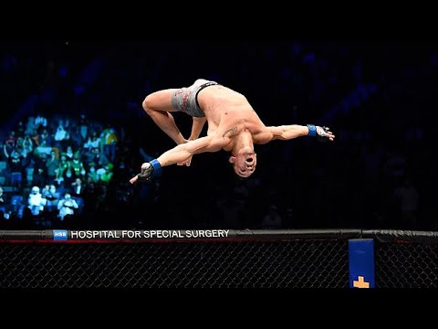 Michael Chandler celebrates with a backflip after stunning TKO Dan Hooker in UFC debut | UFC 257