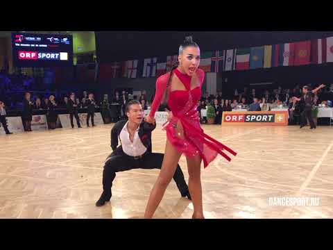 Roman Gerbey - Oksana Lukyanenko UKR | Cha Cha Cha | 1/8 WDSF World Latin Championship - AOC 2017