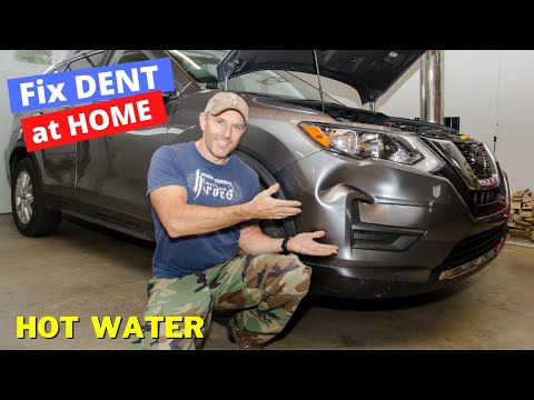 How to Fix a dent in your plastic bumper with hot water