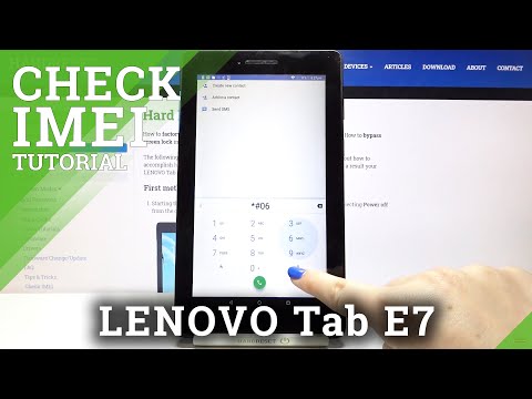 How to Check IMEI and Serial Number in LENOVO Tab E7 – Find SN and IMEI