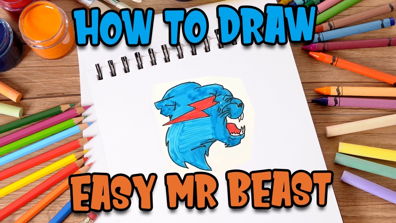 How to Draw easy Mr Beast  step by step for Kids   #shorts