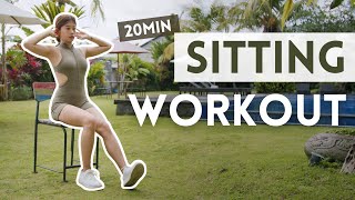 20 min Chair Sitting Down Full Body Workout | Beginners & Seniors Friendly