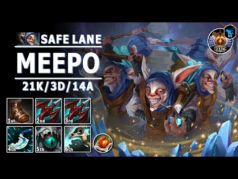 Meepo Safe Lane Carry | 7.31b | Pos 1 Meepo Play | Dota 2 Immortal Gameplay