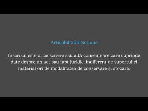 Lecția nr. 37- Dovada cu înscrisuri. Dispoziții generale
