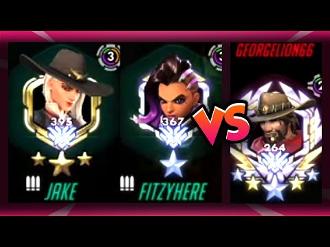 JAKE TOP 500 ASHE + FITZYHERE BEST SOMBRA! [ OVERWATCH SEASON 23 TOP 500 ]