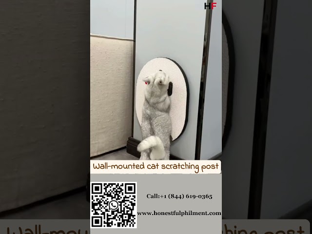 Vídeo relacionado con Wall Mounted Cat Scratcher, 30cm No-Drill Scratch-Resistant Pet Climbing Scratcher Pole for Kittens, Recreation, Entertainment, Home, Cattery, Pet Store, and Cat Play Area, Easy Installation
