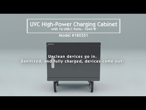 Image of Manhattan UVC High-Power Charging Cabinet with 16 USB-C Ports - 1040 W video thumbnail