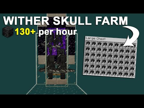 Easiest Wither Skeleton Farm - 130+ Per Hour — Minecraft farm tutorial thumbnail