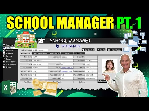 , title : 'How To Create Horizontal Tabs, Add Students & A Menu With Icons In Excel [School Manager Pt. 1]'