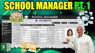 How To Create Horizontal Tabs, Add Students & A Menu With Icons In Excel [School Manager Pt. 1]