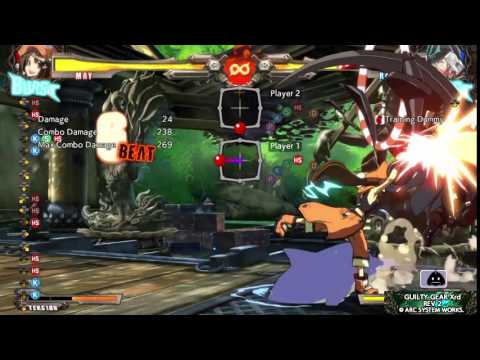 Guilty Gear Xrd REV 2 May stun route 100% tension 289 damage