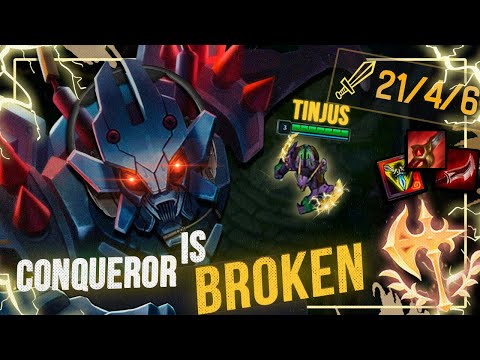 This is why Conqueror Kha'Zix is UNSTOPPABLE! | Ft. Tinjus