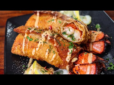 Viral Lobster Seafood Egg Rolls