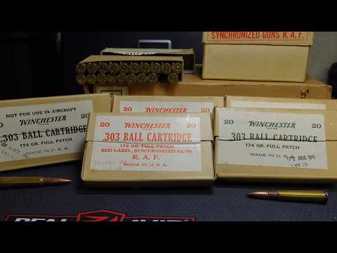 WWII 303 British Winchester Ammo Green, Red \u0026 Black Boxes
