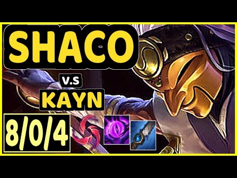 CHASESHACO (SHACO) vs KAYN - 8/0/4 KDA JUNGLE GAMEPLAY - NA Ranked GRANDMASTER