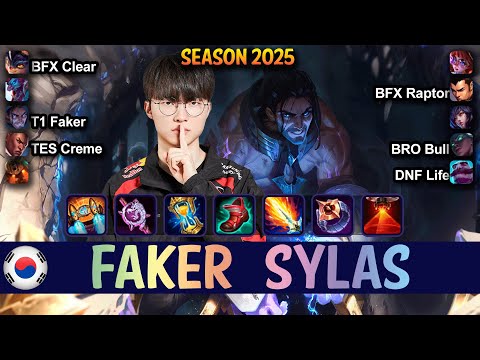 T1 Faker SYLAS vs AHRI Mid - Patch 25.10 KR Ranked | lolrec