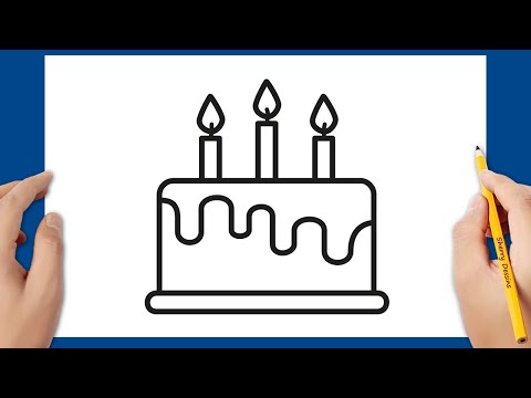 Comment dessiner un gâteau d'anniversaire étape par étape