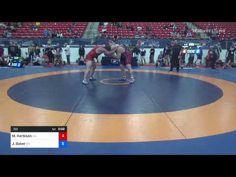 130 Lbs Rr Rnd 3 - Michael Harbison, Chicago Wrestling Club Vs James Baker, Minnesota Fe6e