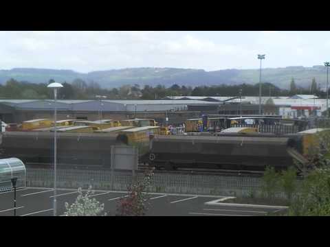 THE SOUND OF DRS 20302 AND 20304 AT SPEED AT GLOUCESTER YARD 140414