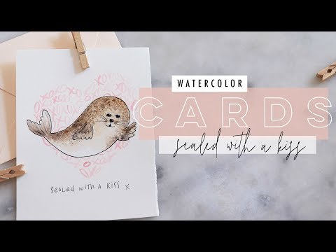 15 Minute Watercolor Cards | Sealed With A Kiss EP 3
