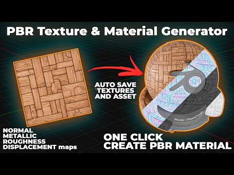 PBR Texture & Material Generator. Free Blender Addon.