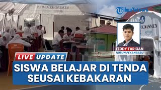 Ruang Kelas Hangus Terbakar, Siswa SMAN 1 Tebingtinggi Belajar di Dalam Tenda Darurat