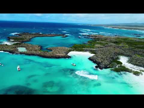 ¡GALÁPAGOS DESDE EL AIRE! Puerto Baquerizo, playas y el León Dormido