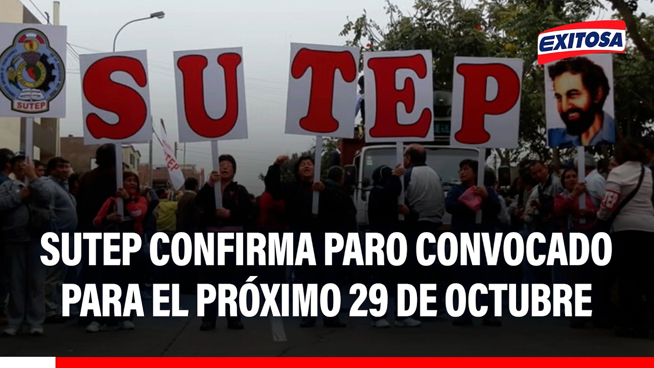 🔴🔵 Sutep confirma paro convocado para el próximo 29 de octubre: "Está en pie por un tema central"