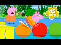 Peppa En El Parque Acuático Inflable Gigante 🛝 Los Cuentos De Peppa La Cerdita